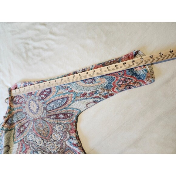 Paisley Sweater | Women's size Large | Colorful Summer Knit | Chico's - Picture 8 of 10